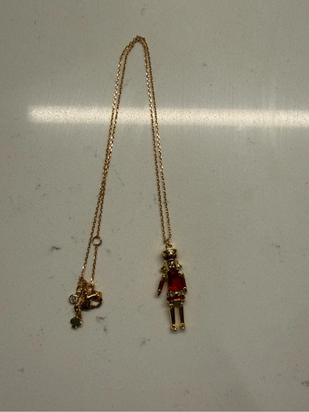 Kate Spade Pink Soldier Necklace Adjustable Arms and Legs